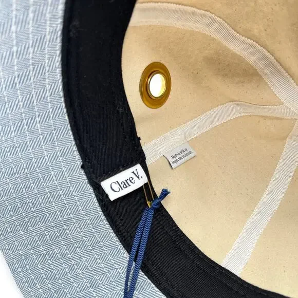 CLARE V Light Denim Bucket hat Women XS Small Light Blue  display picture 3